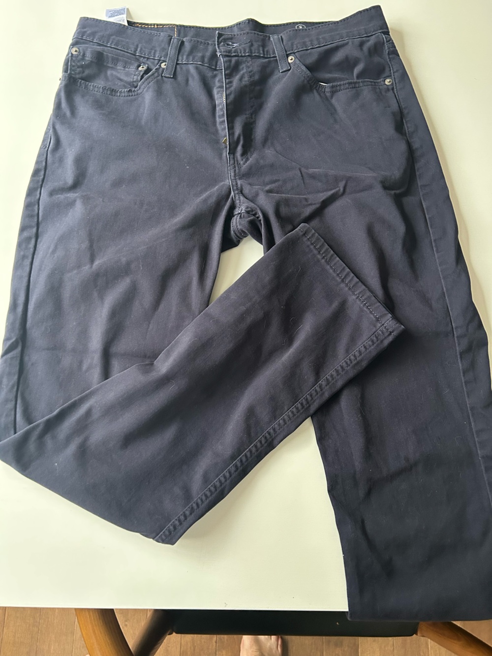 Levi's Black Straight Leg Jeans with Red Tab